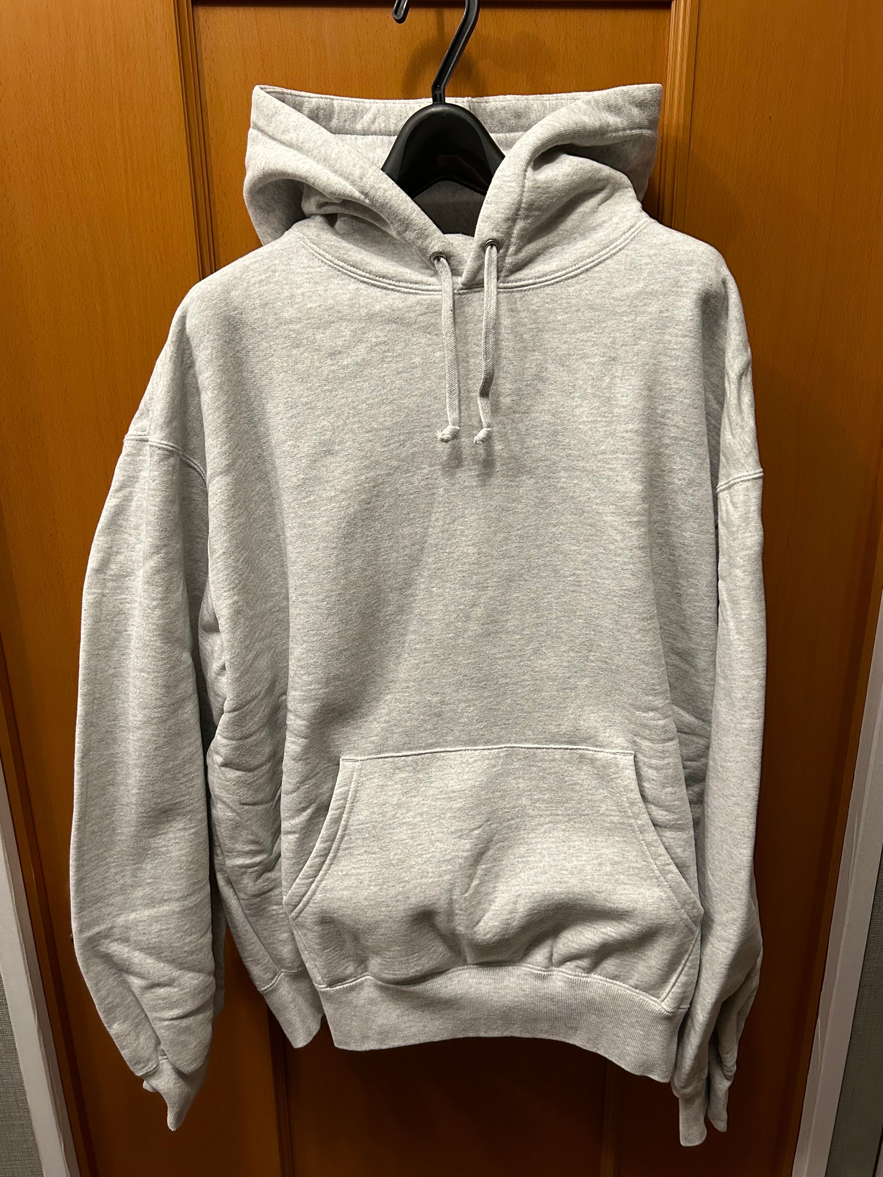 Supreme Satin Applique Hooded Sweatshirt "Ash Grey"