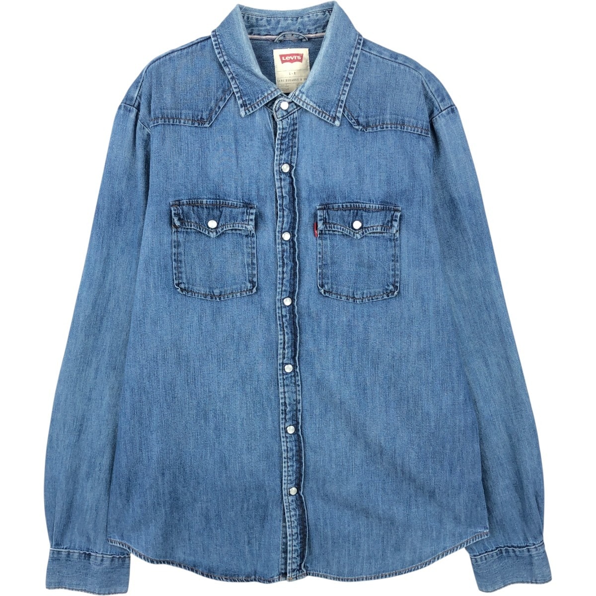 古着 リーバイス Levi's 長袖 デニムウエスタンシャツ メンズL相当/eaa651989