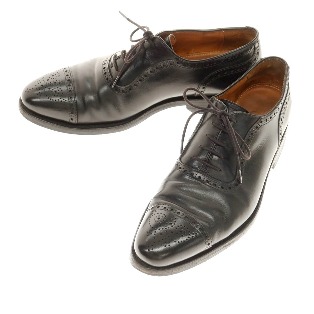 【中古】ジャランスリウァヤ JALAN SRIWIJAYA カーフ セミブローグ ドレスシューズ ブラック【サイズ7 1/2】【メンズ】