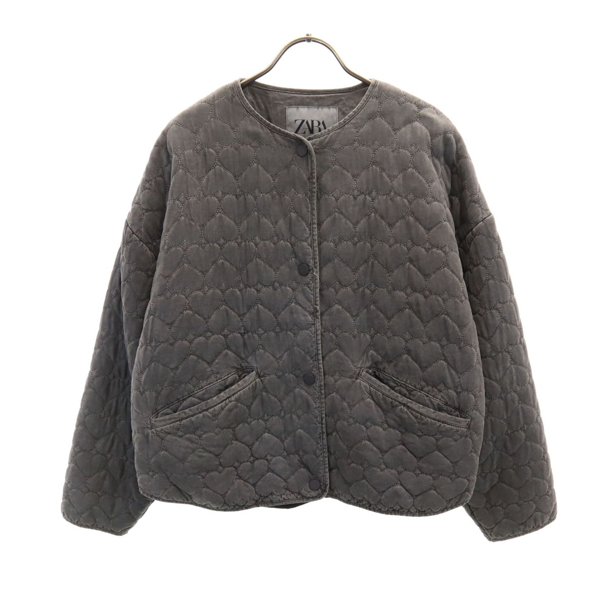 C (やや傷や汚れあり)】ZARA ザラ ハート キルティングジャケット S