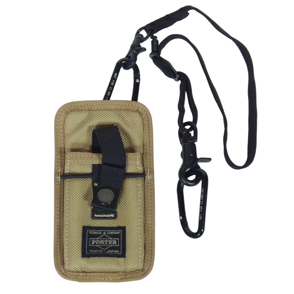 PORTER ポーター バッグ HEAT ヒート カラビナ ストラップ付き ポーチ ブラウン系【中古】
