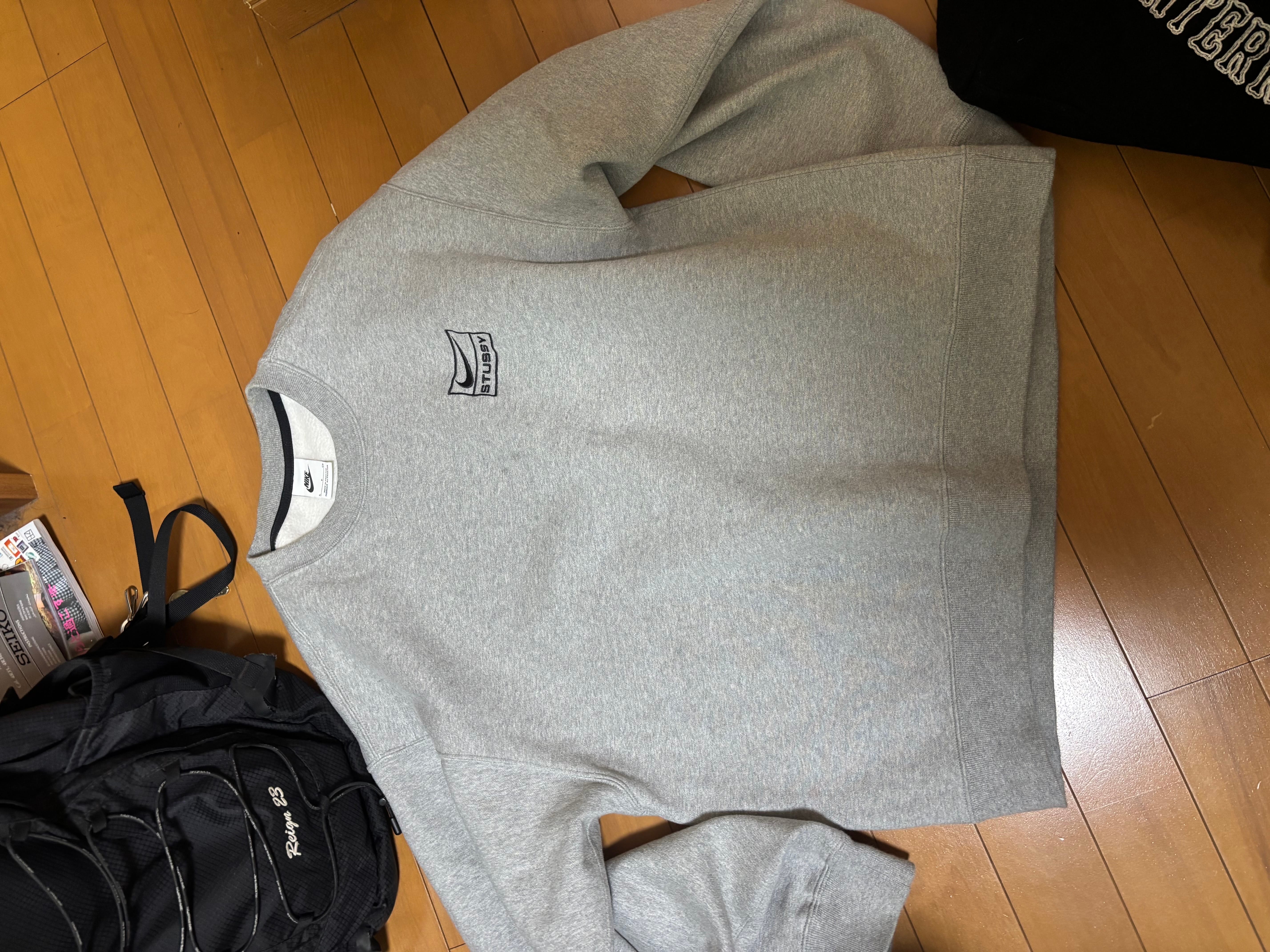 Stussy x Nike Fleece Crew (US Size) "Grey" DO9337-063