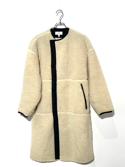 HYKE FAUX SHEARLING COAT Beige