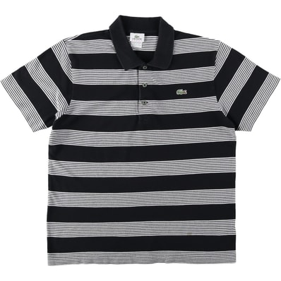 古着 ラコステ LACOSTE SPORT フランス企画 マルチボーダー 半袖 ボーダー ポロシャツ 5 メンズL相当/eaa644652
