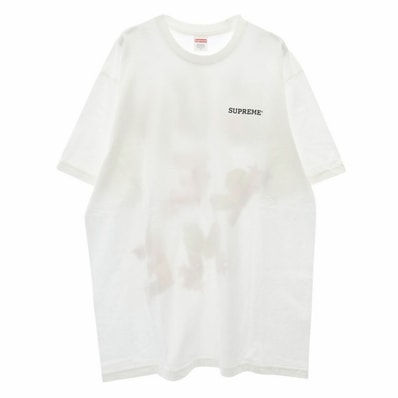 Supreme シュプリーム Tシャツ 24SS Patchwork Tee パッチワーク Tシャツ フロント バック プリント 半袖カットソー ホワイト系 L【美品】【中古】