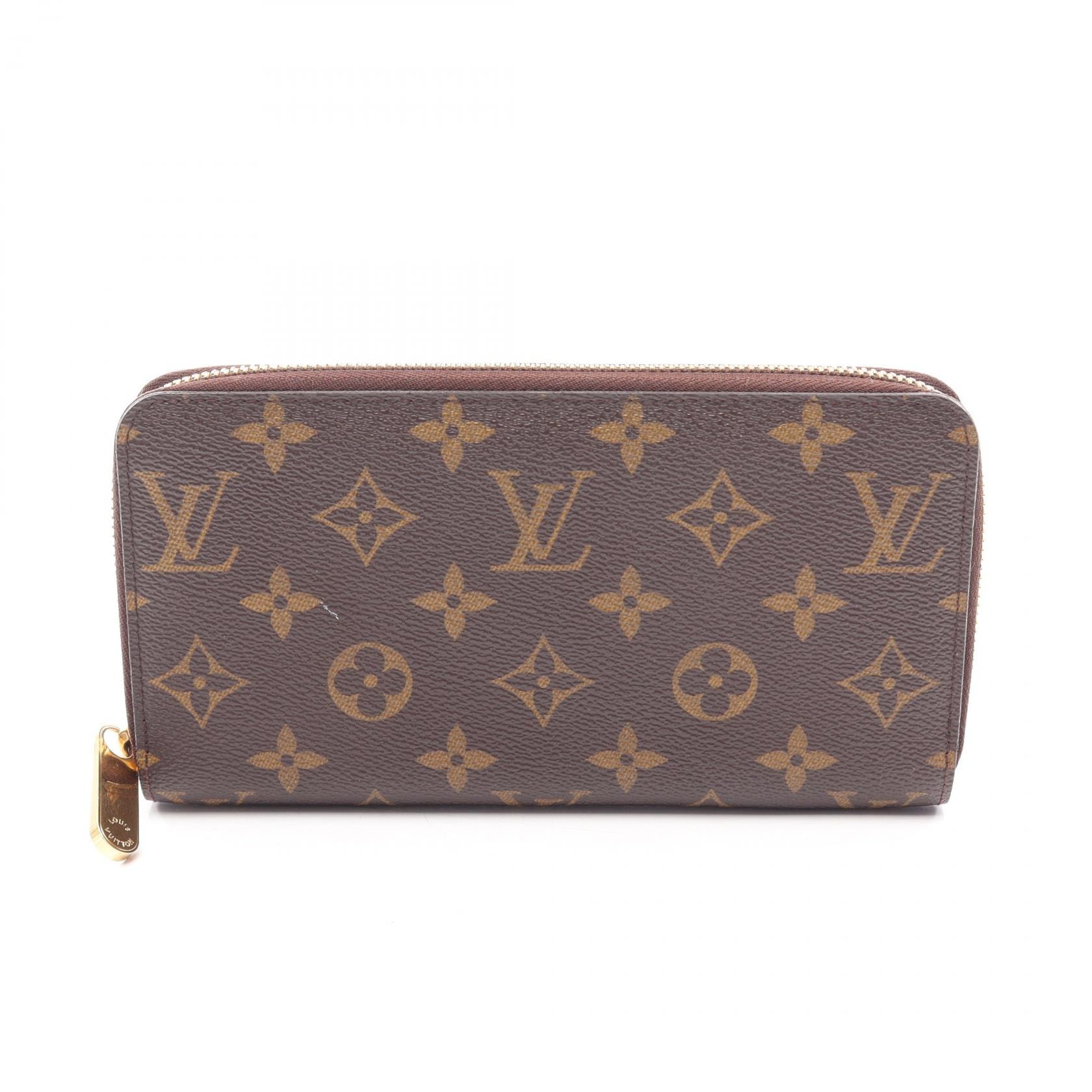 ルイ・ヴィトン LOUIS VUITTON ジッピーウォレット モノグラム ラウンド長財布 財布 PVC メンズ レディース ブラウン系 M60017 【中古】