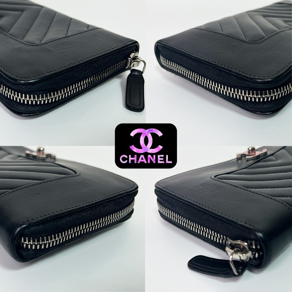 B (目立った傷や汚れなし)】超極美品 CHANEL マドモアゼル Vステッチ