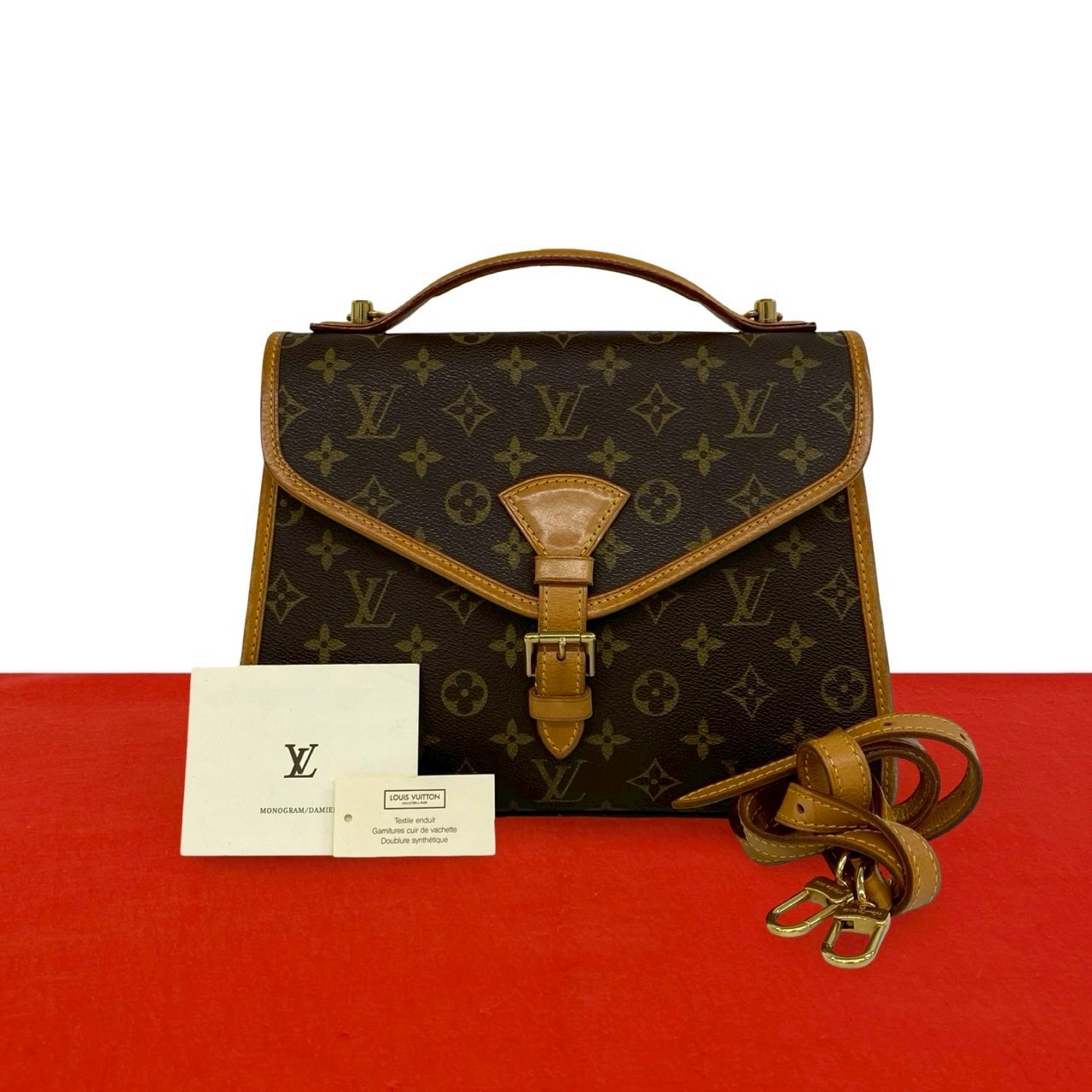 LOUIS VUITTON ルイヴィトン ベルエア モノグラム 2way レザー PVC ショルダーバッグ ブラウン
26304