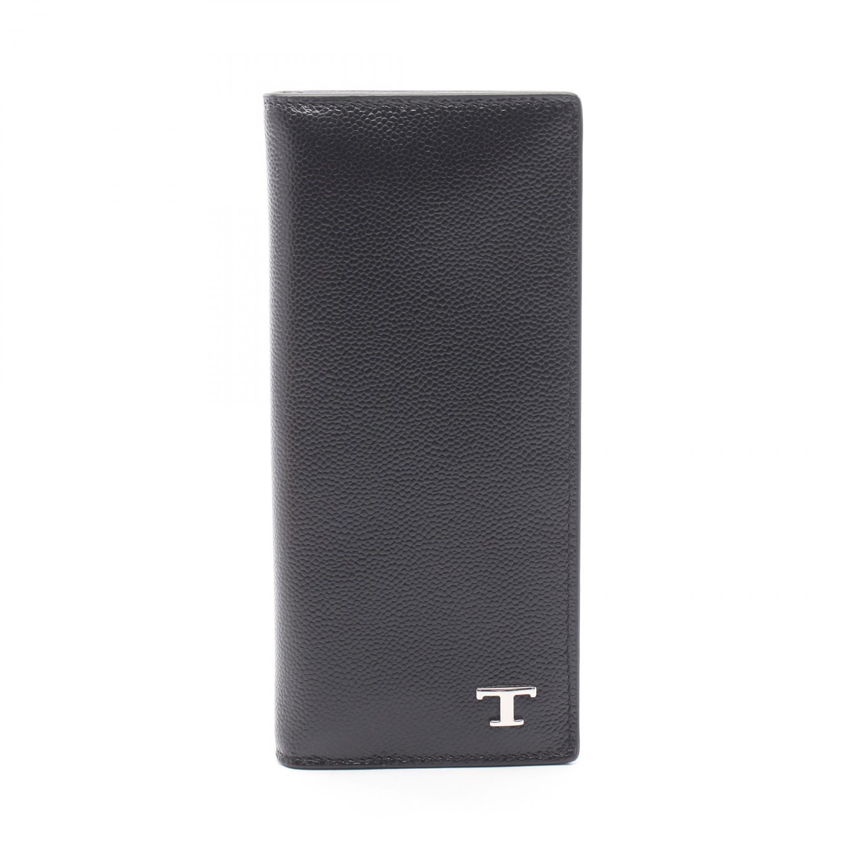 トッズ TOD'S バーティカルウォレット 二つ折り長財布 財布 レザー メンズ ブラック系 XAMTSYB7300UGAB999 【新品】
