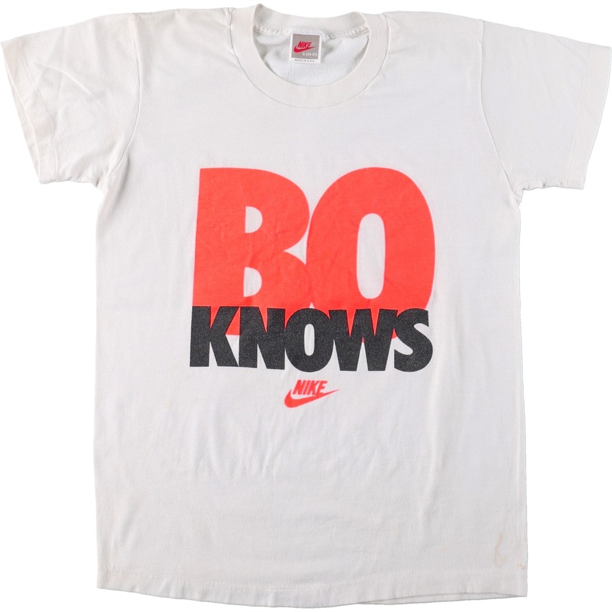 古着 90年代 ナイキ NIKE 銀タグ プリントTシャツ USA製 メンズS相当 ヴィンテージ/evb035462