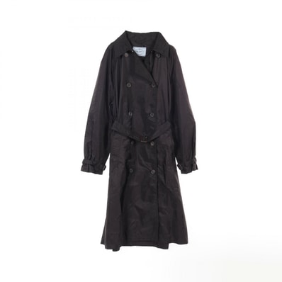 プラダ PRADA RE-NYLON トレンチコート 衣料品 アウター ナイロン レディース ブラック系 【中古】