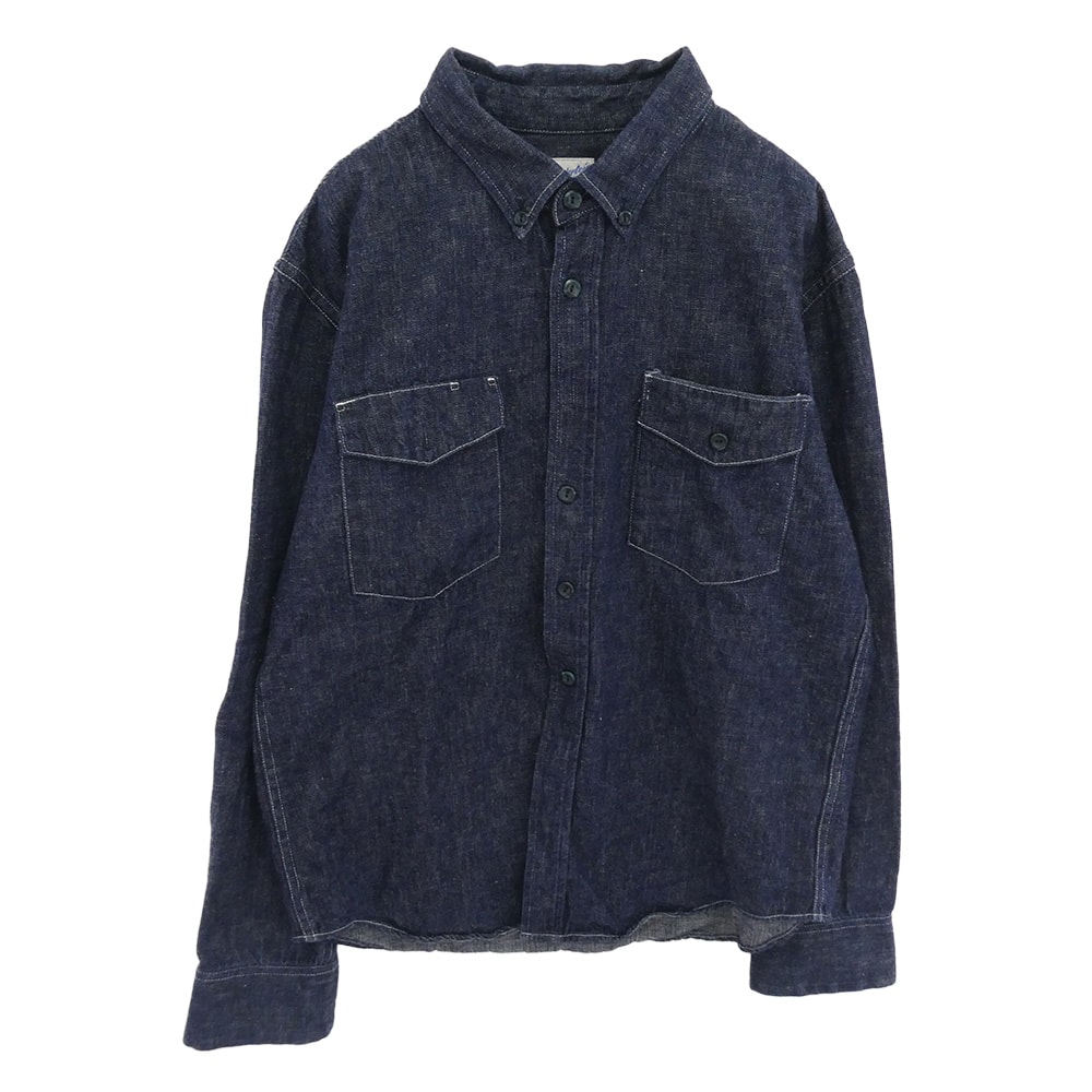 TENDERLOIN テンダーロイン その他トップス T-DENIM SHT L/S 2ポケット 長袖 デニムシャツ ネイビー系【中古】