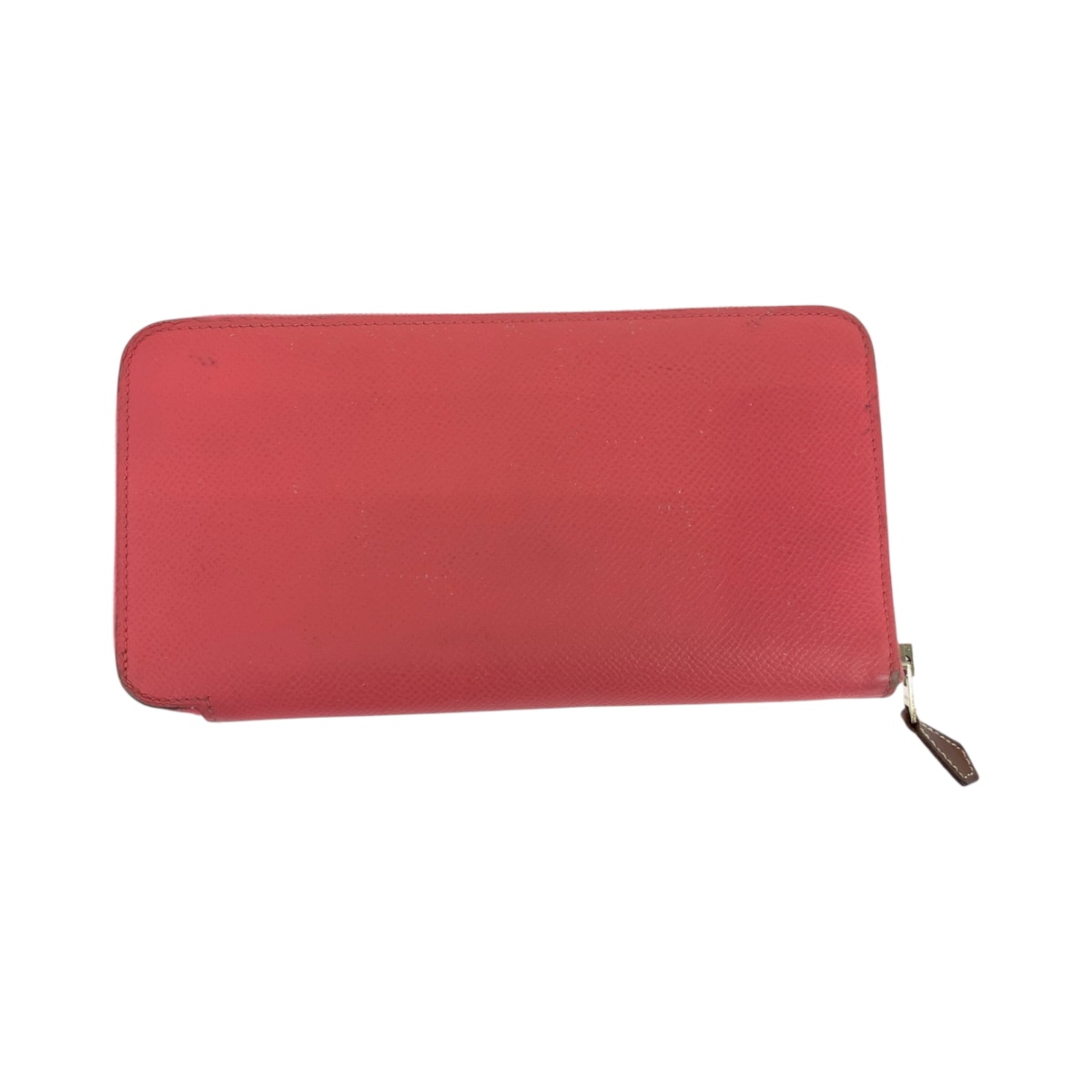 HERMES エルメス アザップロング シルクイン ピンク ブラウン シルバー金具 ヴォーエプソン 長財布 ラウンドファスナー X刻印 504188 【中古】