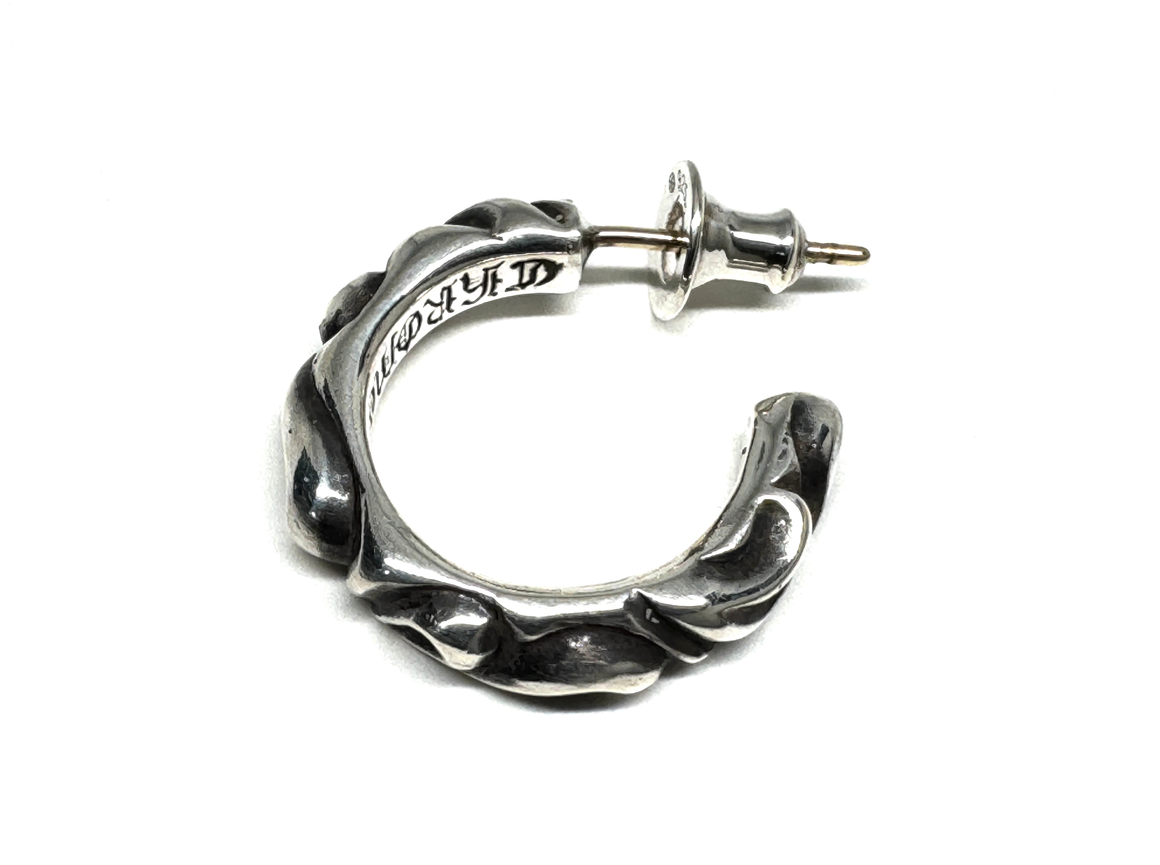 Chrome Hearts Hoop Scroll 1 Earrings "Silver"