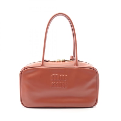 ミュウ ミュウ Miu Miu ボー バッグ ミディアム ショルダーバッグ バッグ レザー レディース ブラウン系 5BB172 【中古】