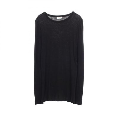 サンローランパリ SAINT LAURENT PARIS リブ 長袖 カットソー 衣料品 トップス コットン メンズ ブラック系 601531 【中古】
