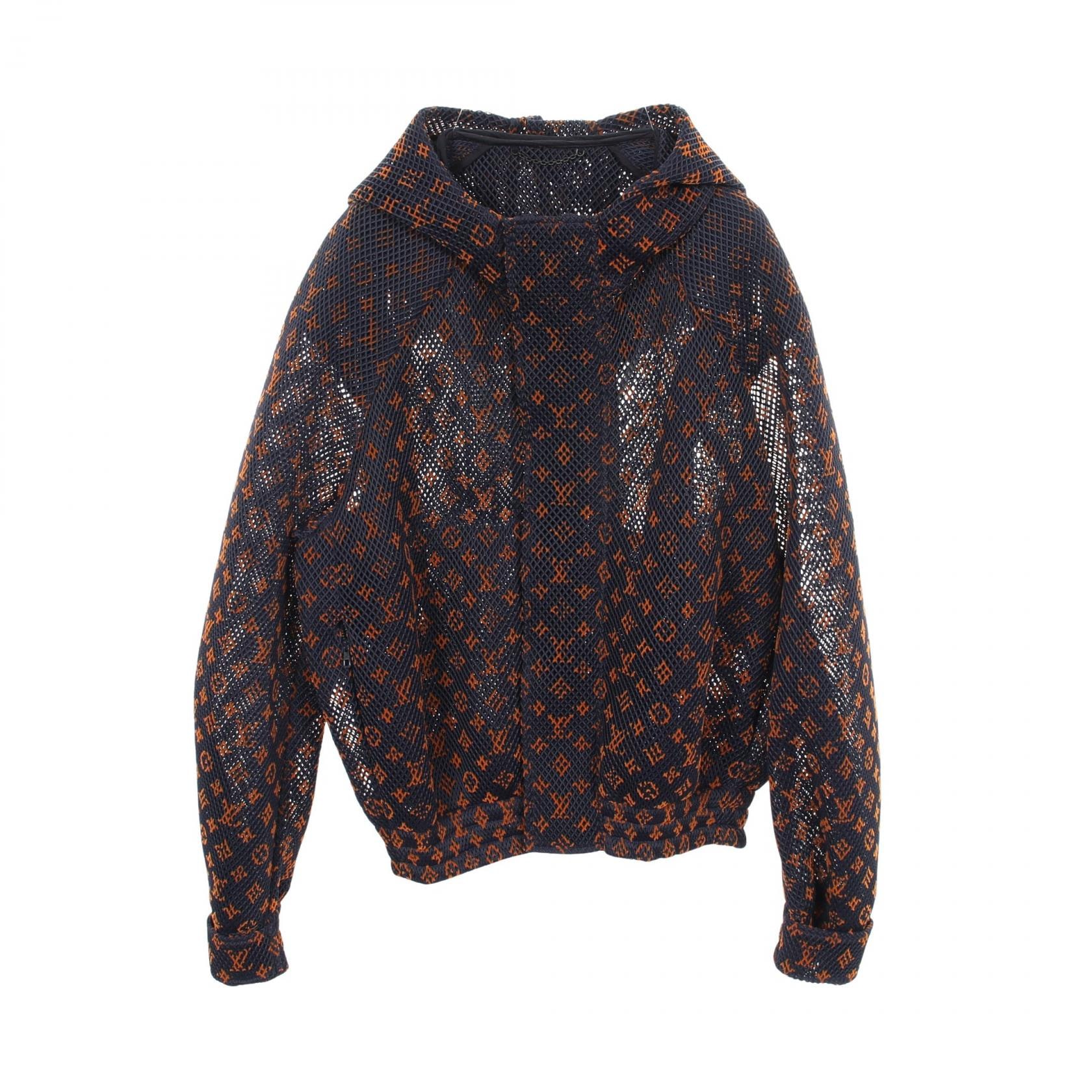 ルイ・ヴィトン LOUIS VUITTON グラディエントモノグラム メッシュブルゾン 衣料品 アウター ポリエステル オレンジ メンズ ネイビー系 / オレンジ系 RM231Q KD2 HOB40W 【中古】