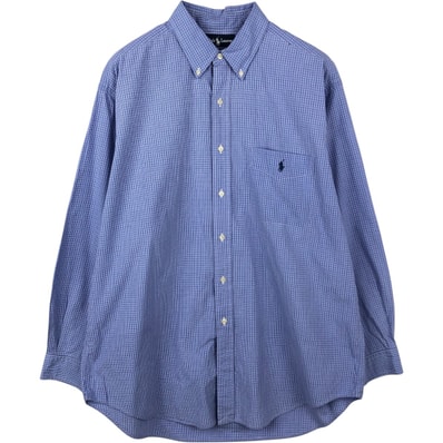 古着 ラルフローレン Ralph Lauren YARMOUTH 長袖 ボタンダウンチェックシャツ メンズXL相当/eaa649923