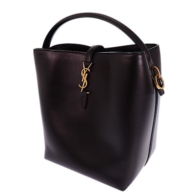 サンローラン SAINT LAURENT LE 37 7428282R20W1000 2WAYバッグ ハンドバッグ ショルダーバッグ カーフ ブラック ゴールド金具 レディース【中古】【ABランク】