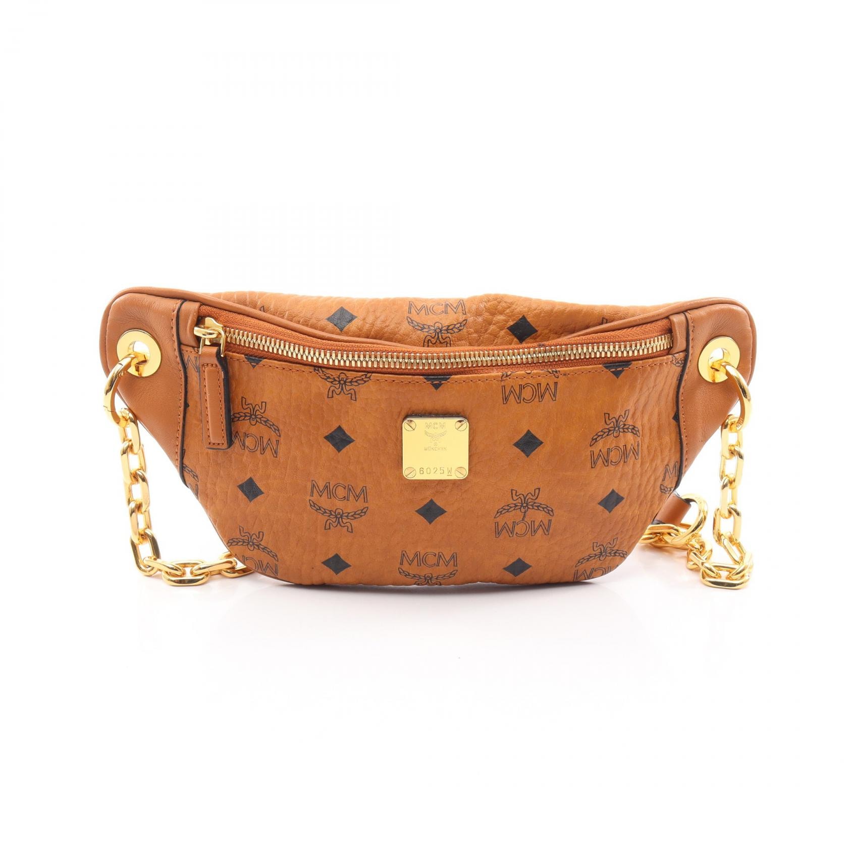 エム・シー・エム MCM ヴィセトス ショルダーバッグ バッグ PVCコーティングキャンバス レディース ブラウン系 【中古】