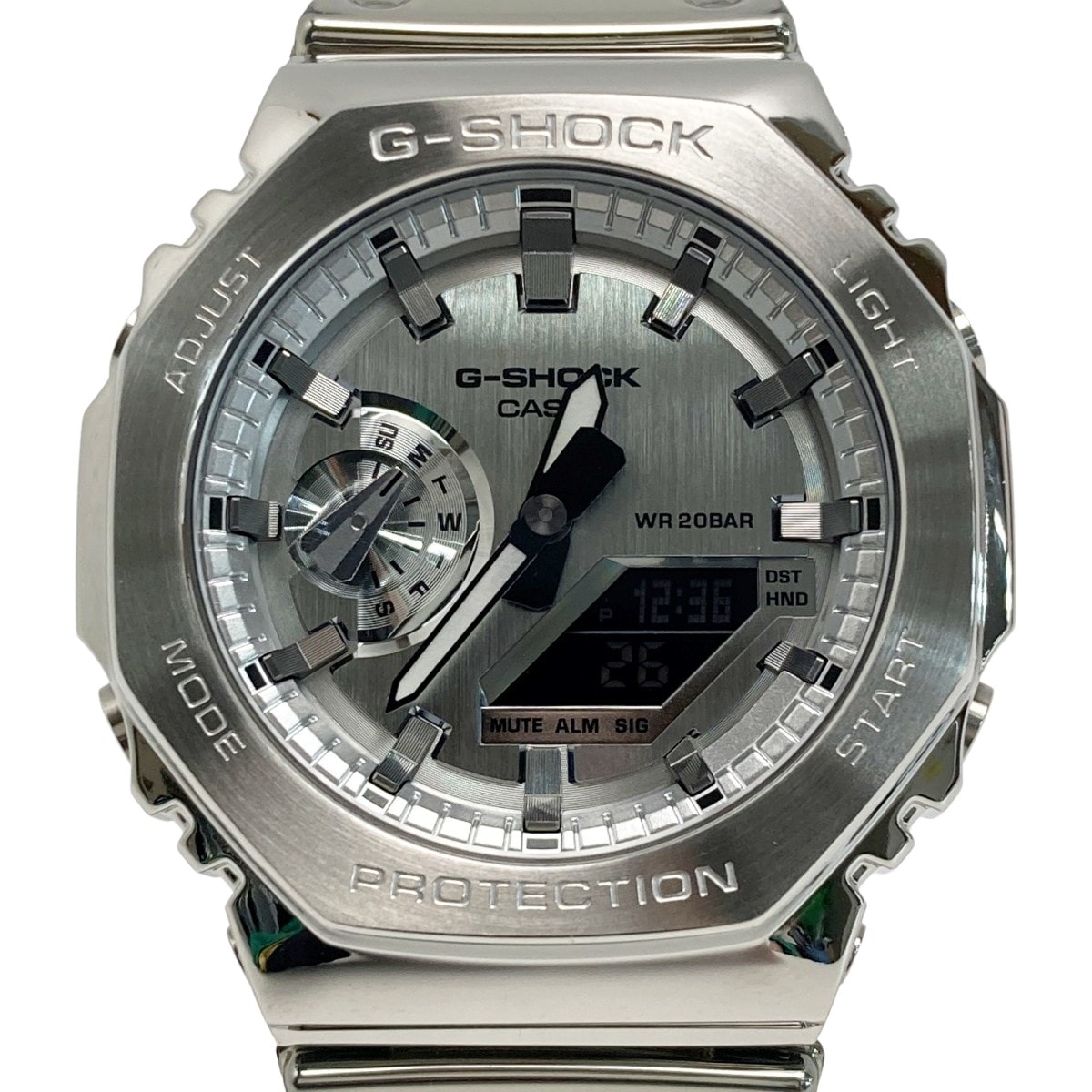 CASIO カシオ G-SHOCK FINE METALLIC SERIES GM-2100YM-8AJF シルバー クォーツ メンズ 腕時計