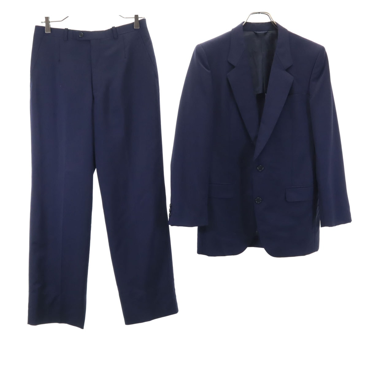 LANVIN ランバン 90s オールド スーツ 上下セットアップ H48-25-79 ネイビー