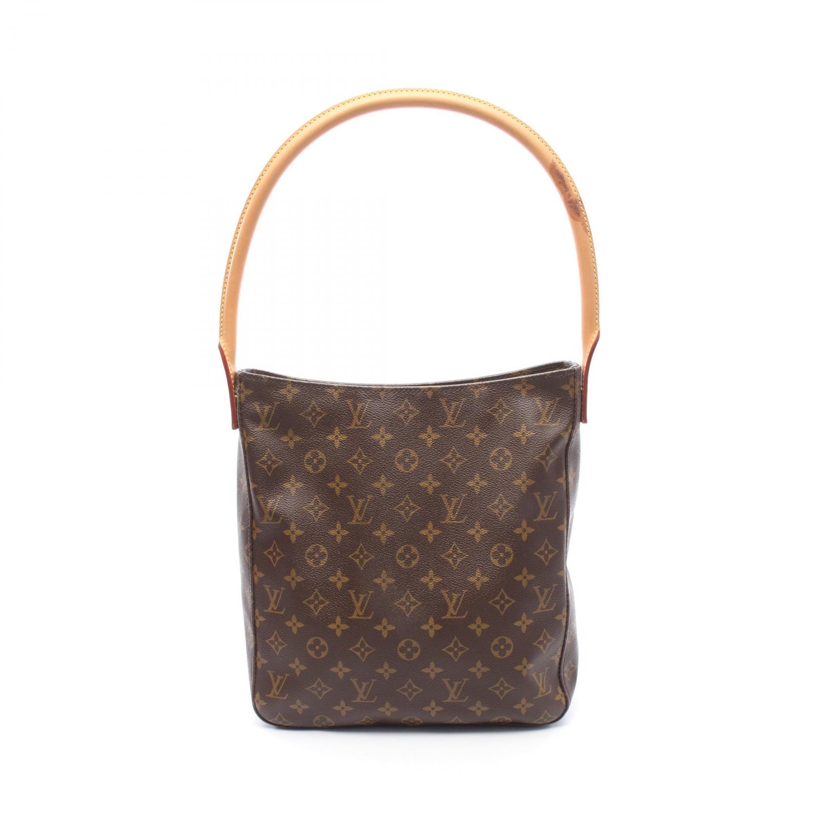 ルイ・ヴィトン LOUIS VUITTON ルーピングGM ショルダーバッグ バッグ PVCコーティングキャンバス レザー モノグラム レディース ブラウン系 M51145 【中古】