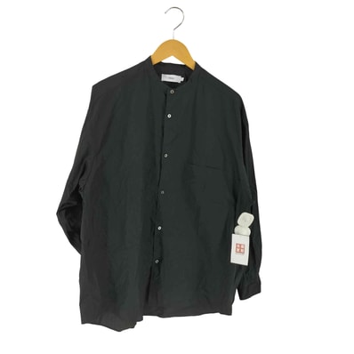 Broad L/S Oversized Band Collar Shirt【1142379228650】