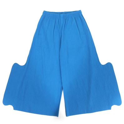 美品 ミーイッセイミヤケ
ワイドパンツ ブルー レディース ー(レディース約Mサイズ相当) MI52KF377