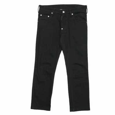 DSQUARED2 ディースクエアード パンツ サイズ44 スキニー ストレッチ アンクル ブラックデニム イタリア製 ブランド古着【中古】20260330/RA8633