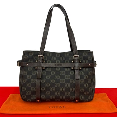 LOEWE ロエベ リピートアナグラム レザー PVC トートバッグ グレー
28440