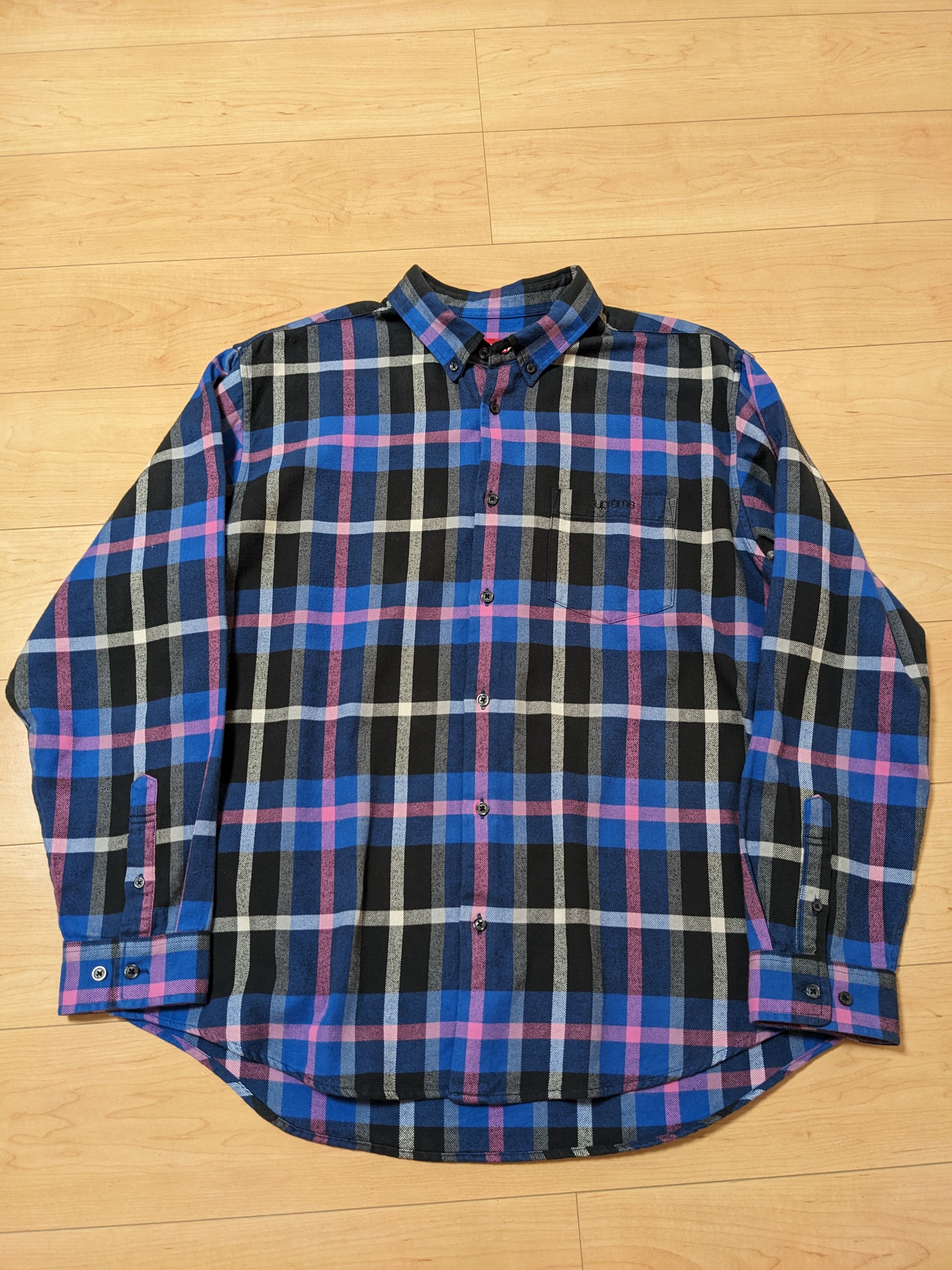 Supreme Plaid Flannel Shirt "Blue" (23FW)