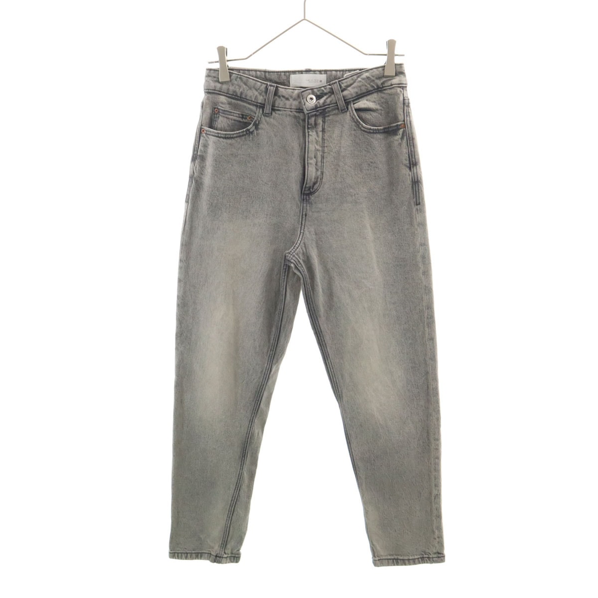 ZARA ザラ テーパードデニムパンツ 36 グレー ジーンズ