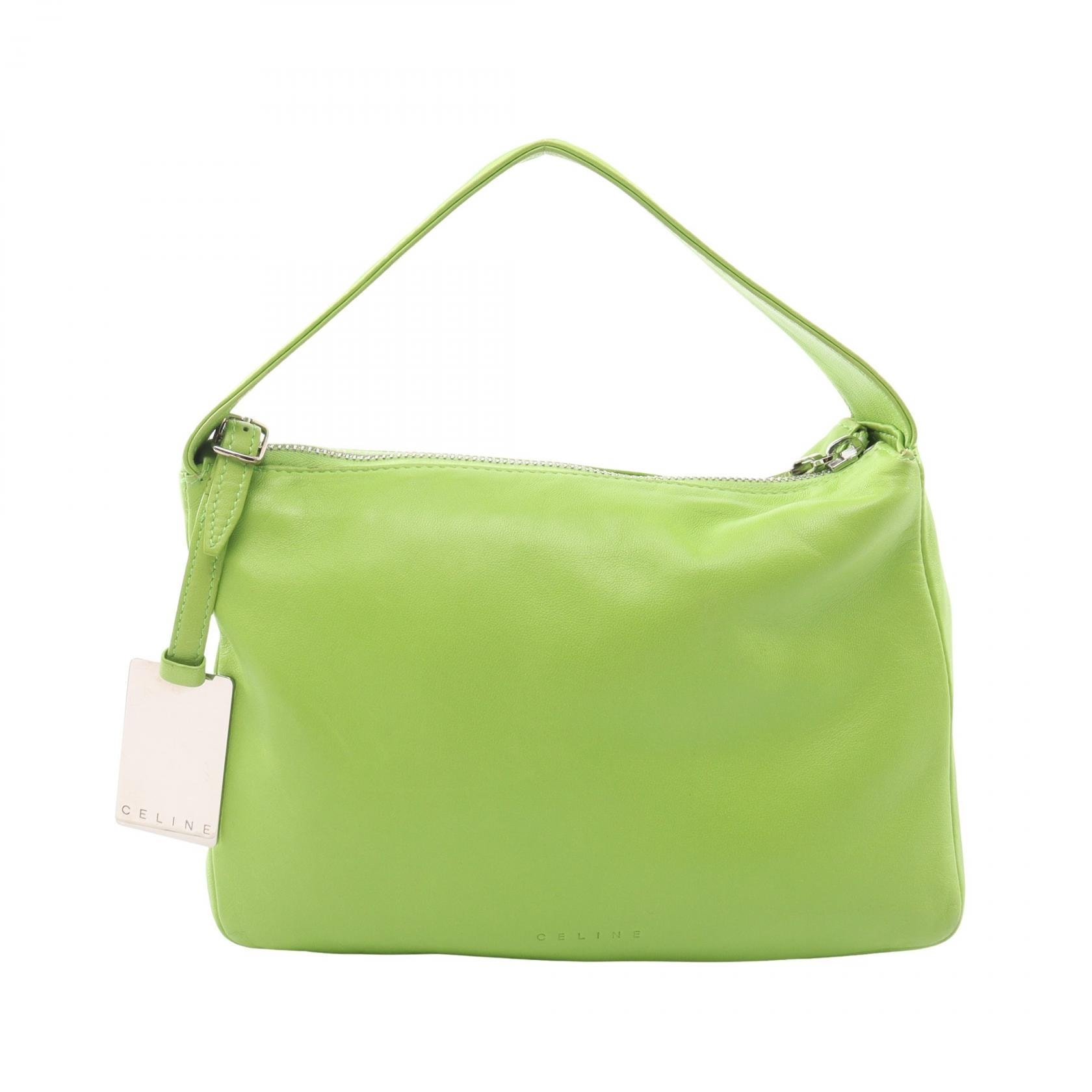 セリーヌ CELINE ハンドバッグ バッグ レザー レディース グリーン系 【中古】