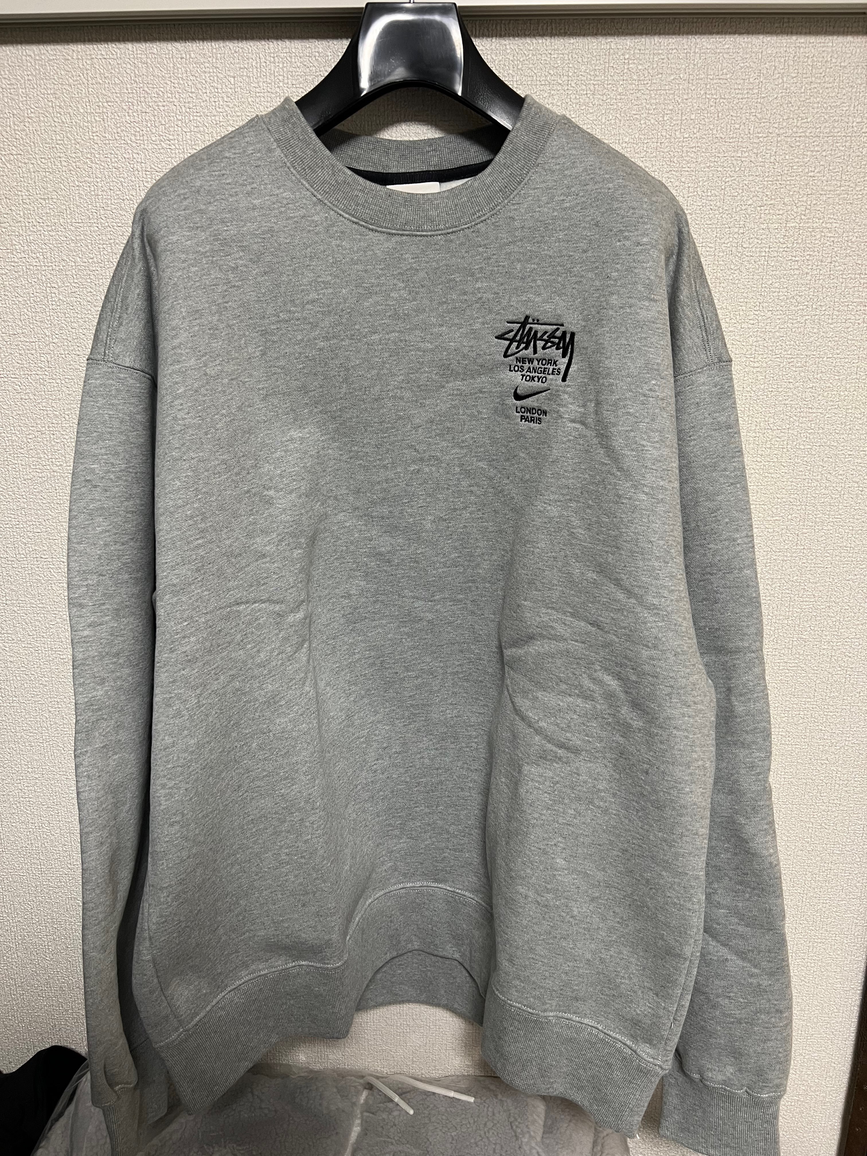 Nike x Stussy International Crewneck Sweatshirt (US Size) "Grey" DC4198-050
