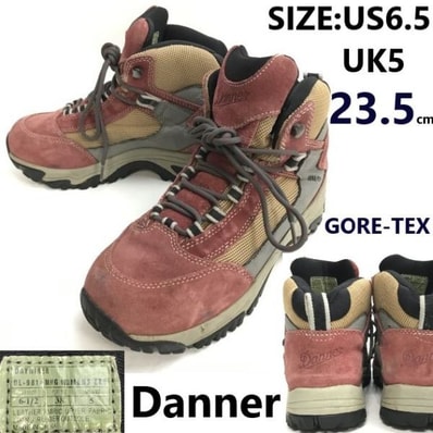 ダナー/Danner★DAYHIKER/トレッキングシューズ/ブーツ/GORE-TEX【23.5/pink赤】マウンテン/ビブラム登山靴/Leather/Boots/shoes◆bWB113-4