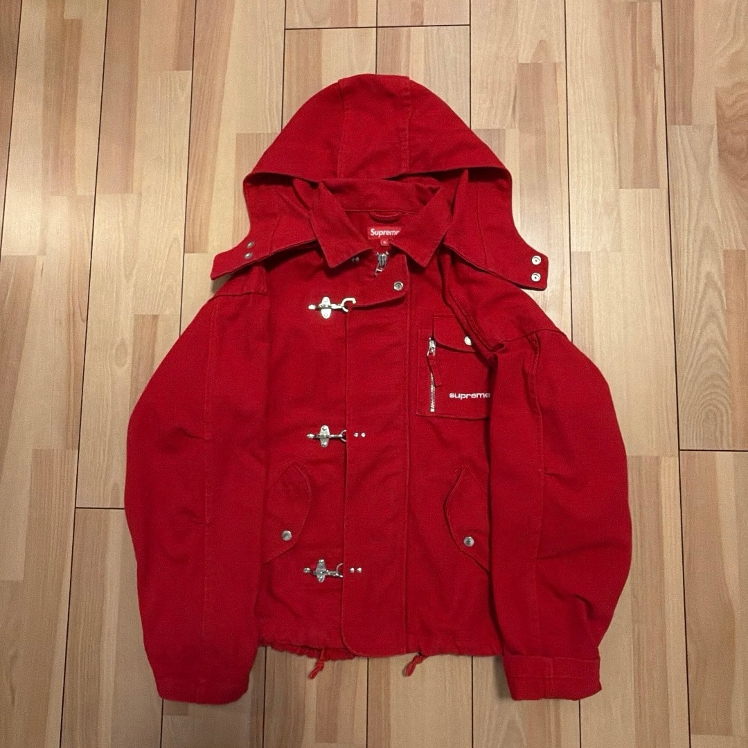 Supreme Canvas Clip Jacket "Red"