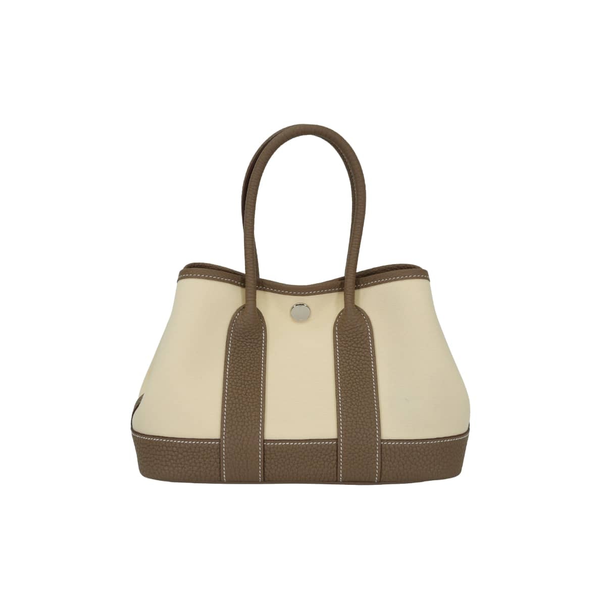 HERMES エルメス ハンドバッグ ネオ ガーデンパーティ 23 エトープ (エトゥープ) トワルアッシュヴァイキング/ネゴンダ シルバー金具 G刻印 新品