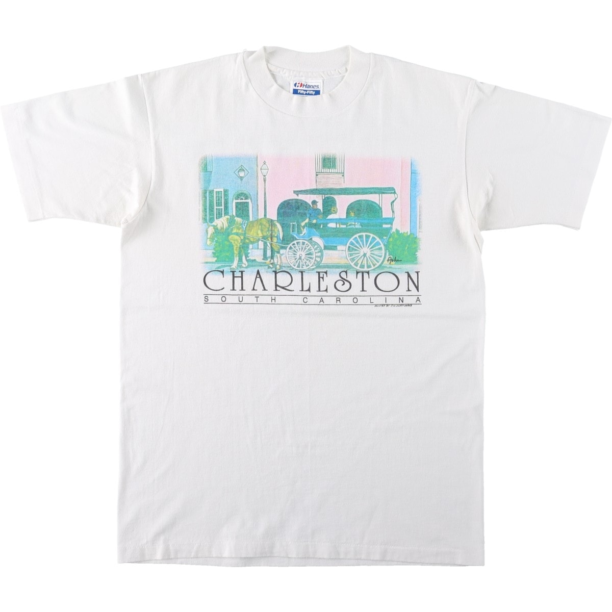 古着 90年代 ヘインズ Hanes 青タグ スーベニアTシャツ USA製 メンズM相当 ヴィンテージ/eaa669955