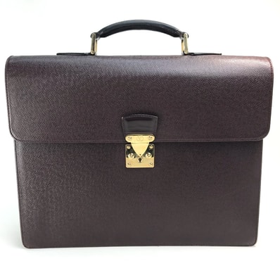 ルイヴィトン LOUIS VUITTON セルヴィエット モスコバ M30036 タイガ カバン ハンドバッグ ビジネスバッグ タイガレザー アカジュー ボルドー系