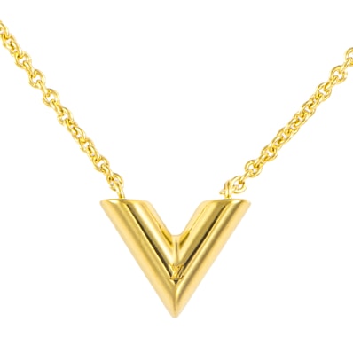 LOUIS VUITTON ルイ・ヴィトン エセンシャルV ネックレス M00857 ペンダント メタル ゴールド【中古】