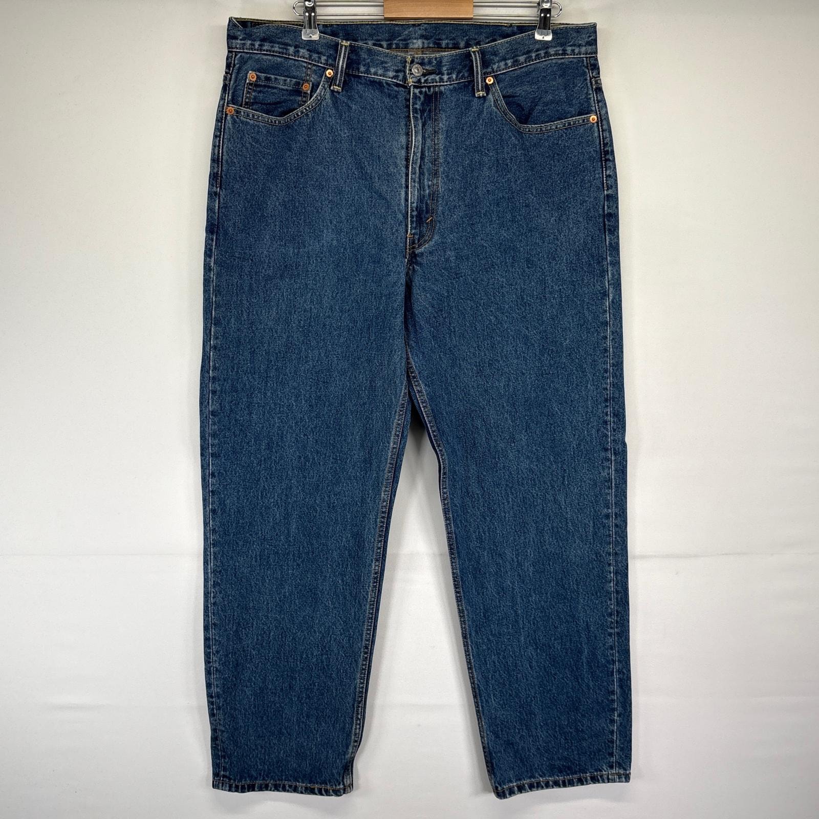 古着 リーバイス Levi's デニムパンツ 550 テーパード 5ポケット ジーンズ ジーパン 長ズボン 大きいサイズ w38 L32  ブルー メンズ