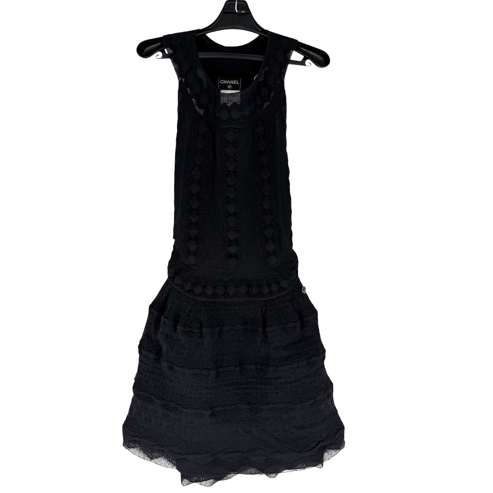 CHANEL シャネル ワンピース ノースリーブ アパレル ココマーク 服 36 ブラック 黒 レディース 春 夏【中古品】