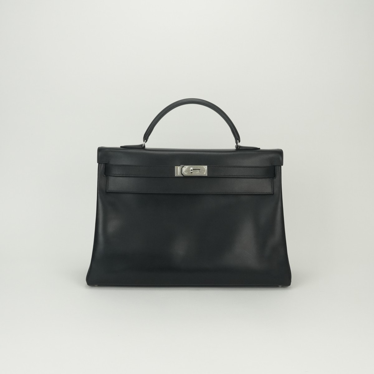 エルメス HERMES ケリー40 ケリー 40 バッグ トートバッグ ボックスカーフ ノワール Noir ブラック Black 黒 シルバー金具 ハンドバッグ KELLY