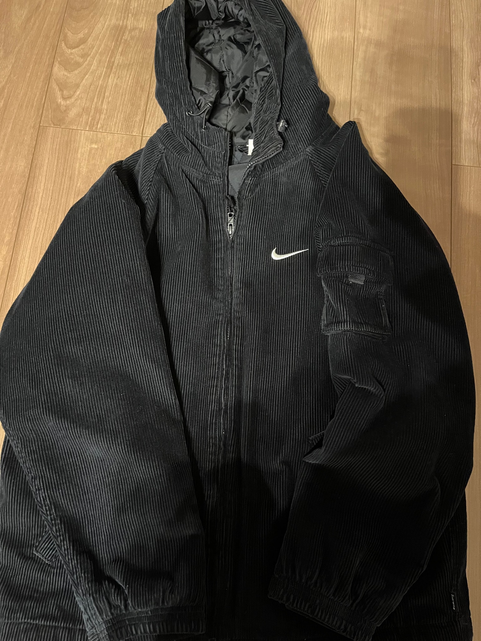 Supreme x Nike Arc Corduroy Hooded Jacket "Black"