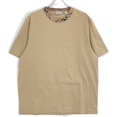 バーバリー 8112803 25SS ベージュ S/SチェックトリムTシャツ XL