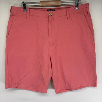 古着 ノーティカ NAUTICA パンツ ハーフパンツ ワンポイントロゴ チノ ショーツ ジッパーフライ 半ズボン w36 ピンク系 メンズ
