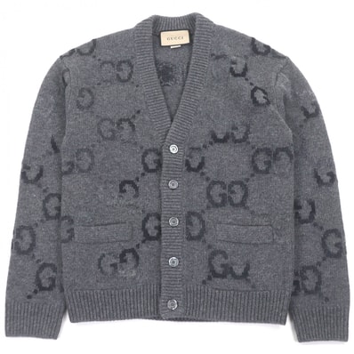 極美品 グッチ カーディガン グレー メンズ XS