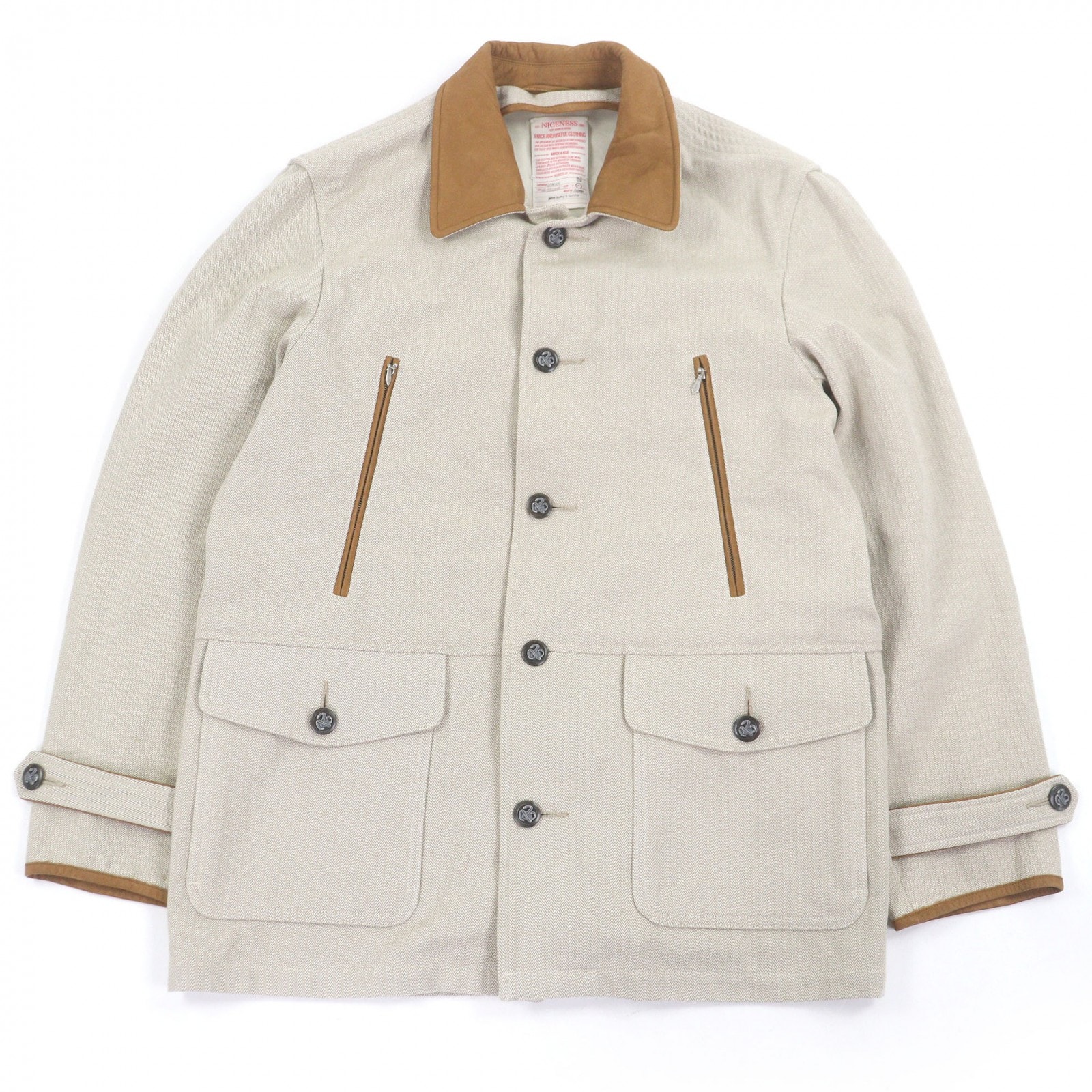 極美品 NICENESS ジャケット LORAN Herringbone Hunting Jacket