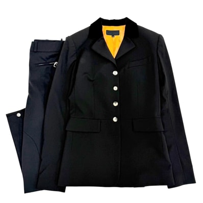 極美品 エルメス セリエボタン 乗馬ジャケット パンツ セットアップ 38 36